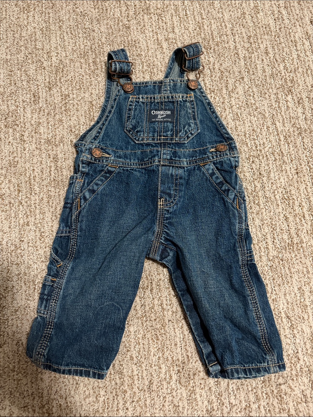 OshKosh B'gosh Dark Blue Denim Kids Overalls